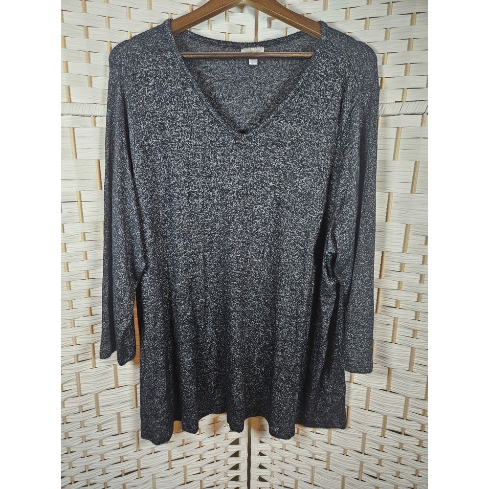 Avenue Womens Gray Sweatshirt Sz 22 Casual Comfort Loungewear